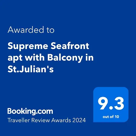 Apartment Supreme Seafront With Balcony In St.julian's
